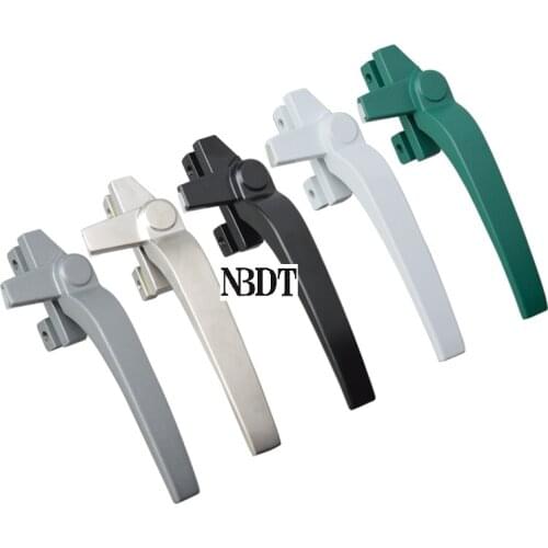 5Pairs Window Casement Locking Handle Latch Aluminum Alloy Side Mount Brushed Steel Green White Black Silver