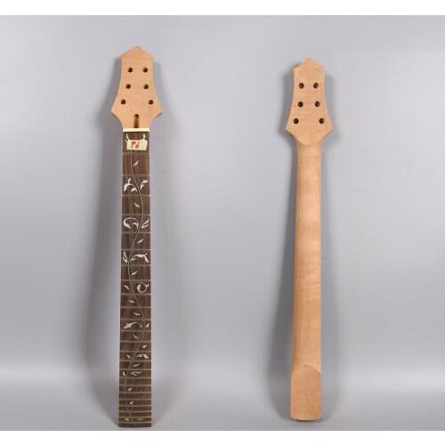Electric Guitar Neck 24 fret 25.5 Inch Mahogany Rosewood Fretboard Bolt on Truss rod Fine inlay Guitar neck Replacement #P6
