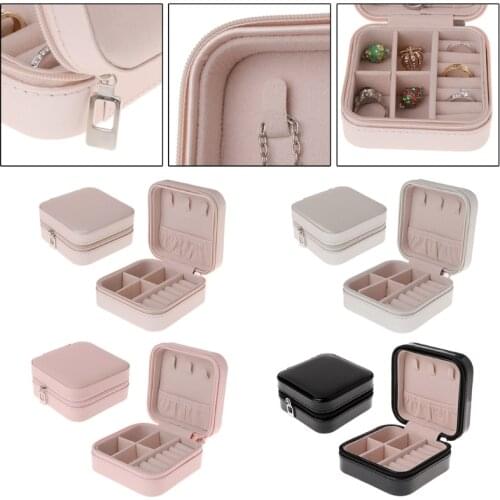 Jewelry Box Portable Storage Organizer Zipper Portable Women Display Travel Case