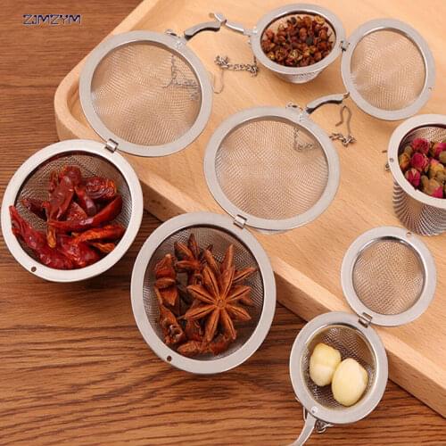 1pc New Essential Stainless Steel Ball Tea Infuser Mesh Filter Strainer w/hook Loose Tea Spice Home Kitchen Accessories