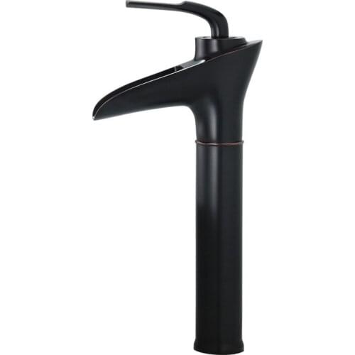 Cross border special black wine glass faucet all copper domestic toilet basin basin basin hot and cold waterfall faucet