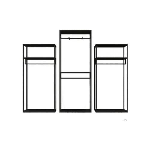 Clothing store display rack double hangers men and women clothing store shelves iron display rack Nakajima storage combination s