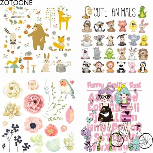 ZOTOONE Cartoon Stripes Iron on Transfer Patches on Clothing Diy Patch Heat Transfer for Clothes Decoration Sticker Accessorie G