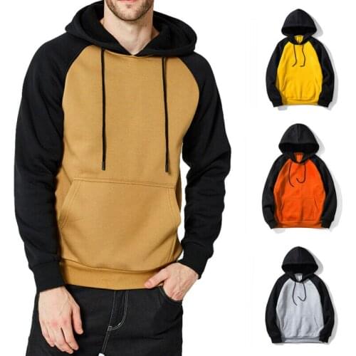 Herren Sweatshirts Hoodie Kapuzepullover Pulli Oberteile Patchwork Oberteile L/P
