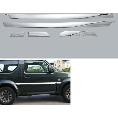 Exterior Car Body Door Side Molding Cover Trim Car-Styling Sticker Chrome ABS For 2007-2015 Suzuki Jimny Decor Car Accessories