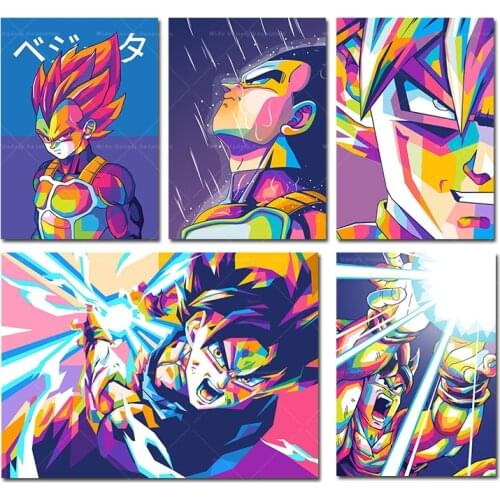 Japanese Anime Dragon Ball Wall Art Decoration Posters Printable Goku Canvas Painting Home Decor Mural Birthday Gift Cuadros