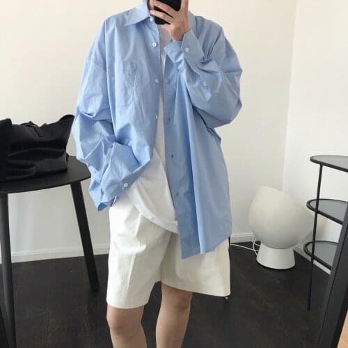 Sherhure 2020 New Women Spring Boyfriend Style Oversized Womens Tops And Blouses Cotton Long Shirt Blusas Roupa Feminina