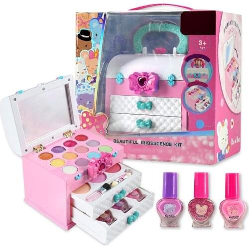 Kids Toys Simulation Cosmetics Set Pretend Makeup Toys Girls Play House Simulation Blinger Girl Pretend Play Makeup Set