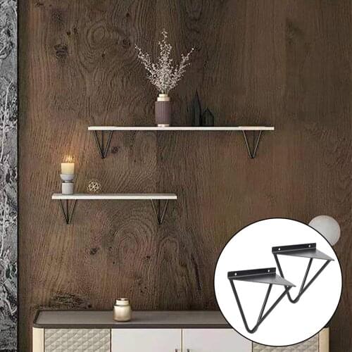 2x Triangle Bracket Support Wall Shelves Mount Hardware Furniture Mounted