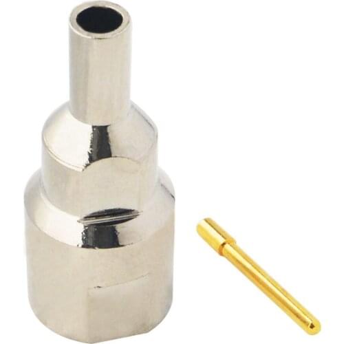 5pcs/lot Brass FME Plug Male Pin nickelplated Crimp for LMR RG174 RG316 Cable RF Connector