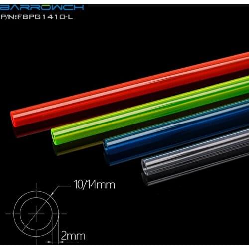 Barrow PETG Hard Tube ( 8/12mm - 10/14mm - 12/16mm ) Thickness 2mm Length 50cm Rigid Pipe 2pcs/Lots