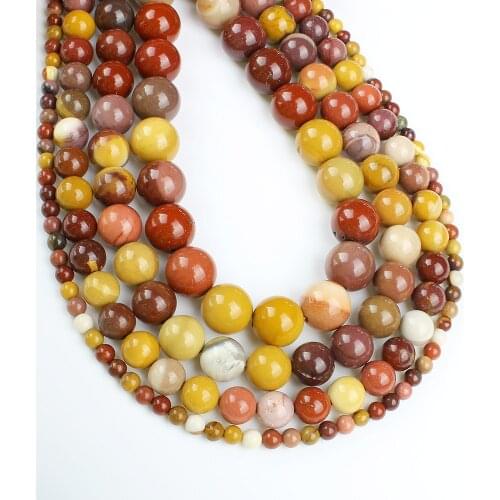 4-10mm New Natural Semi-precious Egg yolk stone loose beads Beadwork Bracelet Necklace Chain DIY Jewelry Making Accessories B93