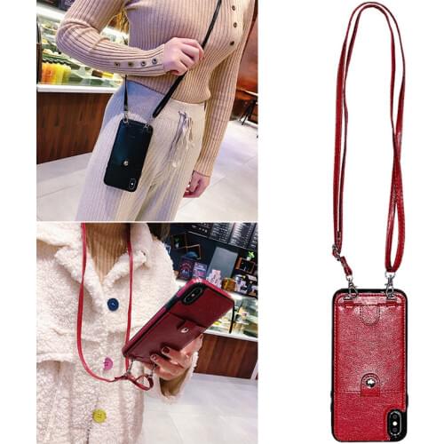 Case For iphone 12 mini 11 pro xs max xr x xs 7 8 6 6s plus se 2020 Case Cover pu leather wallet card shoulder strap belt phone