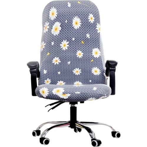 Executive Chair Slip Cover Chair Back Seat Cover Fits Rotate & Stand Kinds