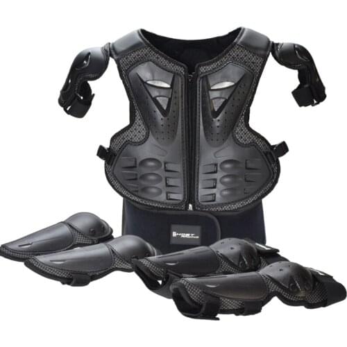 Kids Full Body Armor Protective Gear Elbow Knee Protection Pads for Motocross T3EF