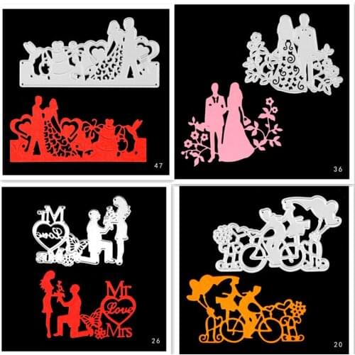 DIY Romantic Wedding Decoration cutting dies stencils embossing card for scrapbooking card album decorative metal crafts