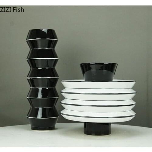 European Flower Vase Creativity Flower Arrangement Desk Decor Creativity Floral Resin Crafts Vases Home Decoration Modern