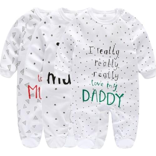 Newborn Baby Boy Cotton Clothes Toddler Infant Rompers Jumpsuit Clothing For Boys Outfits Bebes Costume Onesie Pajamas Things