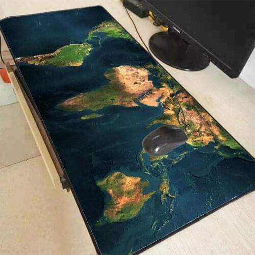 World Map Gaming Large Mouse Pad Anime Gamer Keyboard Mouse Mat Speed XXL Rubber 30X60/40X90CM Cartoon Computer PC Mousepad