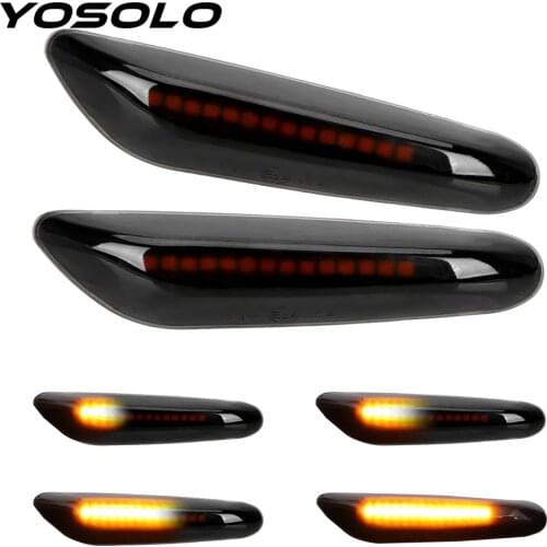 2Pcs Turn Indicators LED Side Marker Car Turn Signal Lamp Amber Streamer Light DC 12V For BMW E90 E91 E92 E93 E60 E87 E82 E46