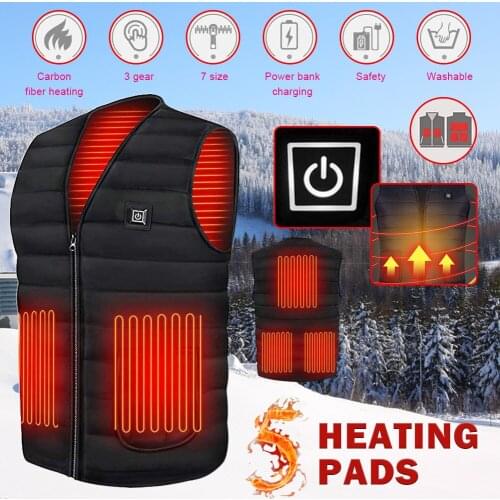 5 Areas Heated Vest Men Women Electric heated jacket Thermal Vest Jacket heating vest jacket men tactical vest veste chauffante
