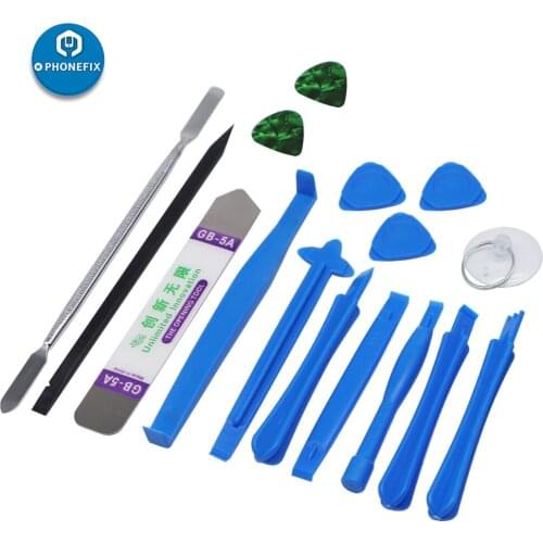 16pcs Phone Repair Tool Set Spudger Pry Opening Tool Metal Pry Bar Smartphone Screen Disassemble Tools for Iphone Ipad Laptop