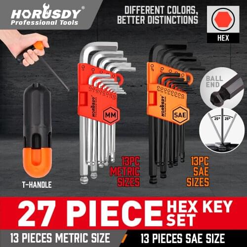 NEW 26Pcs Hexagonal Torx Wrench Ball Head Wrench Allen Wrench Ball Universal Key Set Folding Wrench Bicycle Repair Tools