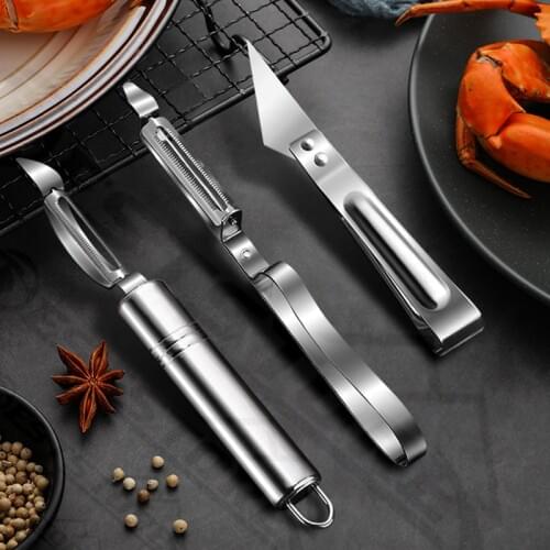 Stainless Steel Peeler Set Fruit Vegetable Potato Peelers with Swivel Blade Zesters for Carrot Potato Melon Kitchen Gadget
