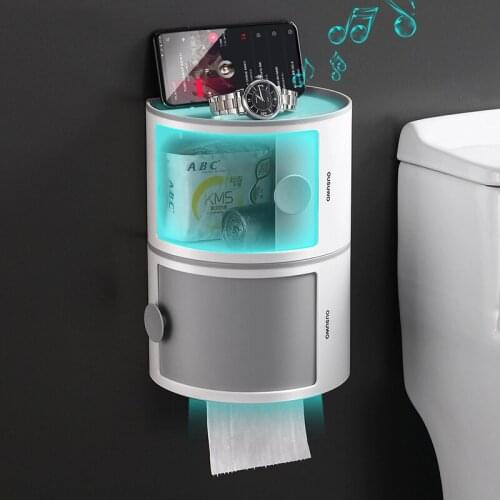 Pop Bathroom Toilet Paper Shelf Waterproof Wall Mounted Storage Rack Shampoo Cosmetic Organizer Holder Home Bathroom Accessories