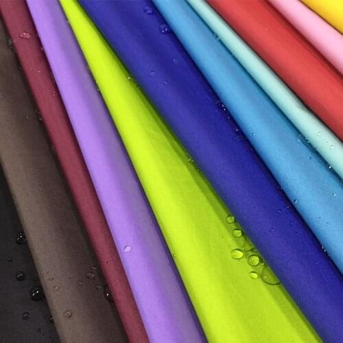 Size 1.7meter*1meter Pongee Waterproof Anti UV Sun Protection Umbrella Fabric Balck Coating