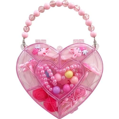 Adjustable Rings Box Jewelry Children Gift Box Set Little Girl Princess Necklace Bracelet Hairpin Necklace Toy Girl Accessories