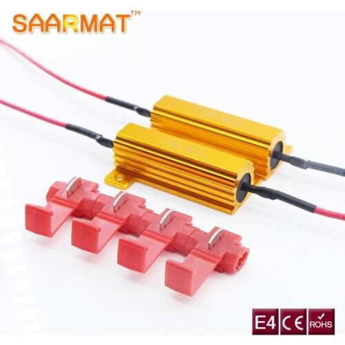 2X 50W LED Bulb Brake Turn Signal Light Fog Lamp Load Resistor Fix Error Fast Flash 7443 W21W 7440 P21/5W 1157 P21W 1156 PY21W