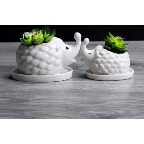 Creative Hedgehog Animal Flowerpot Succulent Plant Pot Ceramic Home Garden Vase Balcony Decor Desktop Ornaments