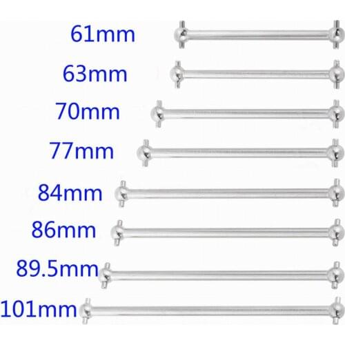 2pcs 61mm 63mm 70mm 77mm 84mm 86mm 89.5mm Dogbone Transmission Drive Shaft for 1/10 HSP Wltoy Traxxas Tamiya Hpi Axial RC Car