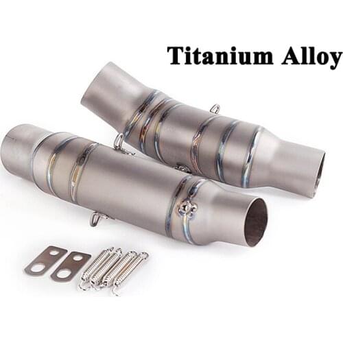 Slip on Motorcycle Exhaust Mid Link Tube Middle Pipe Titanium Alloy Exhaust System For Kawasaki Z1000 2010-2020
