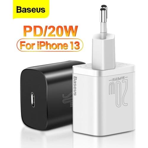 Baseus PD 20W Quick Charge QC3.0 QC USB Type C Fast Charging Charger For iPhone 12 Pro Samsung Xiaomi Wall Mobile Phone Charger