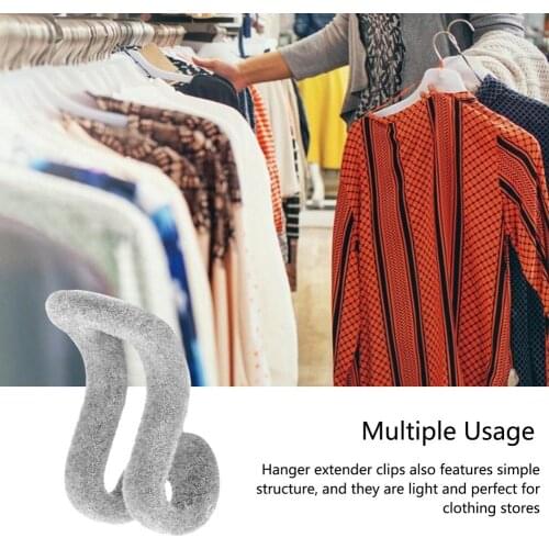10/20pcs Closet Cloth Hanger Connector Hooks Velvet Cascading Hook Wardrobe Hanger Connection Extender Clips Space Saving