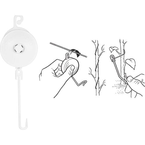 10pcs/set Plant Hook with Stopper Retractable with 5ft Transparent Rope Garden Plant Pot Practical Hook