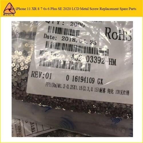 10Bags(2000Pcs/Bag) LCD Back Metal Plate Holder Screws For iPhone 11 XR 8 7 6S 6 Plus SE 2020 Display Shield Backplate Screw