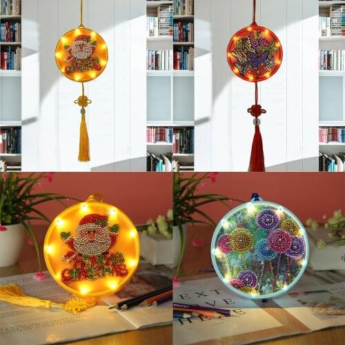 12 Pattern LED Decorative Lights Tassel Hanging Lights DIY Diamond Painting Lamp Bedroom Night Light Home Decoration Night Light