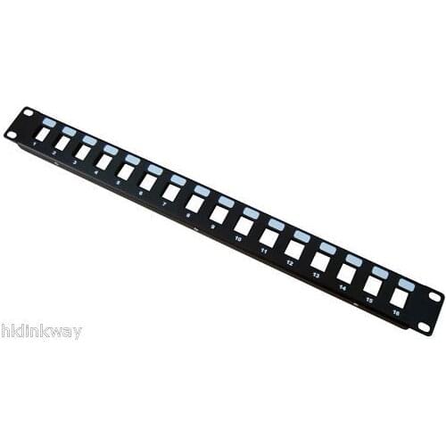 16 Ports Unloaded Keystone Patch Panel -- Cable Faceplate 16port patch panel