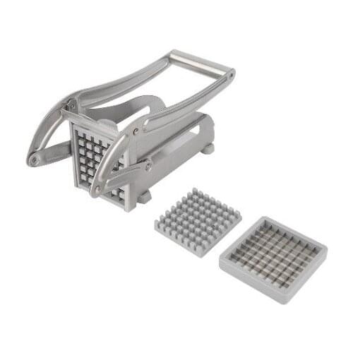 2 Blades Stainless Steel Home French Fries Potato Chips Strip Slicer Cutter Chopper Chips Machine Making Tool Potato Cut Fries
