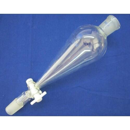 250ml,24/29,Glass Pyriform Separatory Funnel,Pear Shape,PTFE Stopcock,Labware