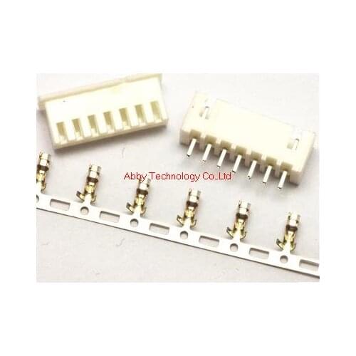 50Set XH2.54 2.54mm 7Pin 7P 180degree Male Pin Header+Terminal+Female Housing XH2.54-7P Connector Kit