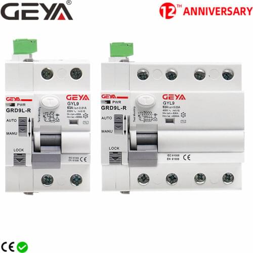 Free Shipping GEYA GRD9L Magnetic RCCB Self Recloser Circuit Breaker Remote Control Circuit Breaker 40A 63A Smart Breaker