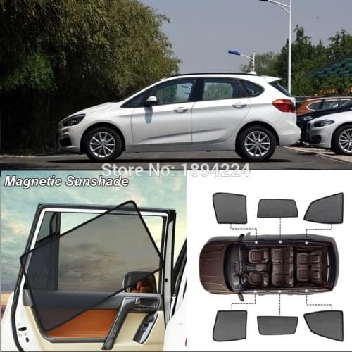 Car Full Side Windows Magnetic Sun Shade UV Protection Ray Blocking Mesh Visor For BMW 2 Series