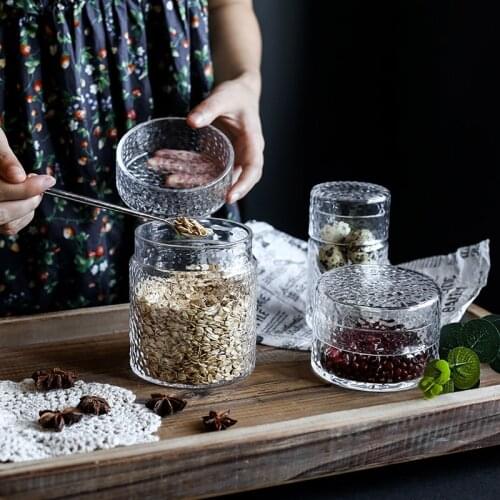 Ins Wind Hammer Grain Tea Cans Coffee Pot Storage Jars Household Food Grains Jars With Lid Food Storage Box