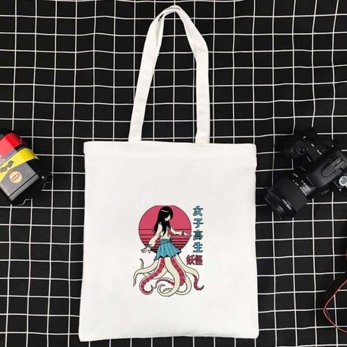 Large Tote Bag Summer Canvas Bags Reusable Handbag High Quality No Zipper Supermarket Shopping Bag Eco-friendly Shoulder Bag