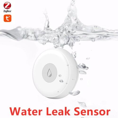 Tuya ZigBee Water Sensor Leak Detector Flood Water Leakage Alarm Support Zigbee Gateway Smartthings Via Smart Life APP