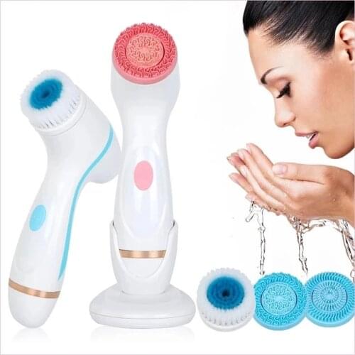 Electric Facial Cleansing Brush Rotating Facial Cleansing Brush Facial Spa System Can Deeply Clean Pores and Remove Dark Spots